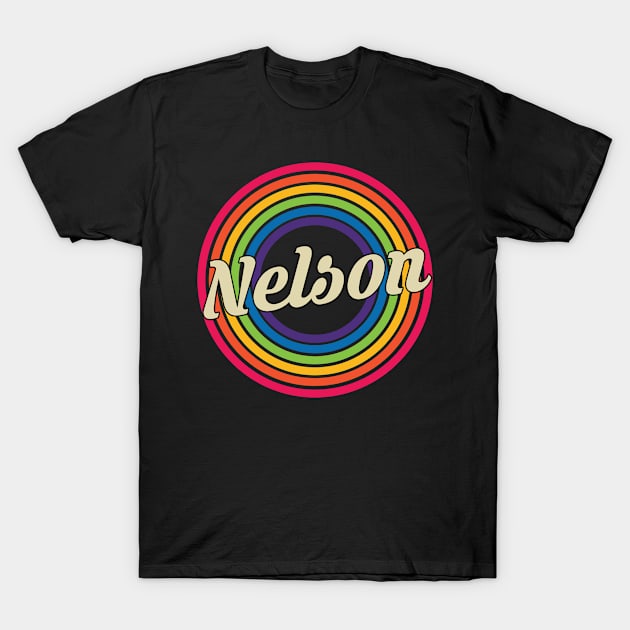 Nelson - Retro Rainbow Style T-Shirt by MaydenArt